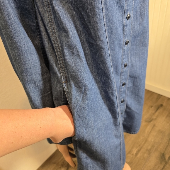 Madewell Dress Womens Long Sleeve  Button Up Blue Size Small Whit Pockets - Picture 8 of 16